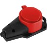 Колодка ЭРА Б0068412 KX-1e-RED-IP44 каучуковая с заземлением 1 розетка 16A IP44 красный B0068412
