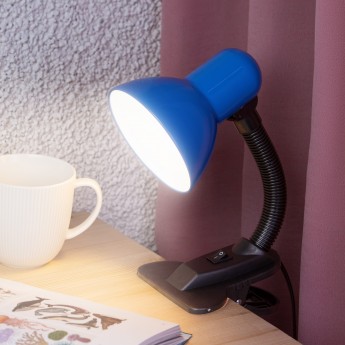 Настольный светильник ЭРА N-102-E27-40W-BU синий Настольный светильник ЭРА N-102-E27-40W-BU синий