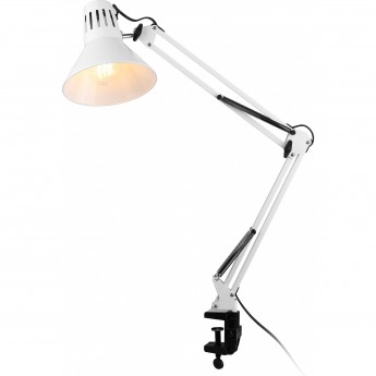 Настольный светильник ЭРА N-121-E27-40W-W на струбцине белый Настольный светильник ЭРА N-121-E27-40W-W на струбцине белый