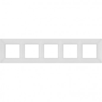 Рамка для розеток и выключателей ЭРА ELEGANCE Б0065820 14-5005-01М на 5 постов матовый белый