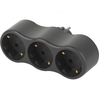 Разветвитель электрический ЭРА Б0059723SPx-3e-B на 3 розетки с заземлением16А черный Разветвитель электрический ЭРА Б0059723SPx-3e-B на 3 розетки с заземлением16А черный