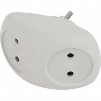 Разветвитель электрический ЭРА SPx-2-W на 2 розетки без заземления 10А белый Разветвитель электрический ЭРА SPx-2-W на 2 розетки без заземления 10А белый