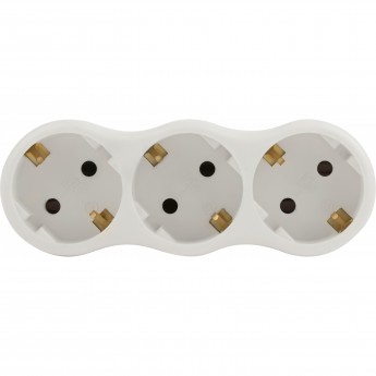 Разветвитель электрический ЭРА SPx-3e-W на 3 розетки с заземлением 16А белый Разветвитель электрический ЭРА SPx-3e-W на 3 розетки с заземлением 16А белый