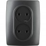 Розетка ЭРА 12-2107-05 2X2P 16A-250В IP20 ЭРА 12 антрацит B0031242