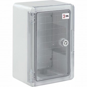 Щит пластиковый ЭРА ЩМП-П 300х200х130мм прозрачная дверь УХЛ1 IP65 IK10 Щит пластиковый ЭРА ЩМП-П 300х200х130мм прозрачная дверь УХЛ1 IP65 IK10