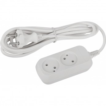 Удлинитель электрический ЭРА UDL-10-230 Greenline 2 розетки без заземления 3м ПВС 2х0.75кв.мм