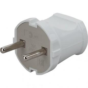 Вилка Vx1-W ЭРА б/з прямая 10A белая Вилка Vx1-W ЭРА б/з прямая 10A белая