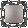 Выключатель ЭРА ELEGANCE Б0065803 14-1104-16 двойной 10АХ-250В титан B0065803